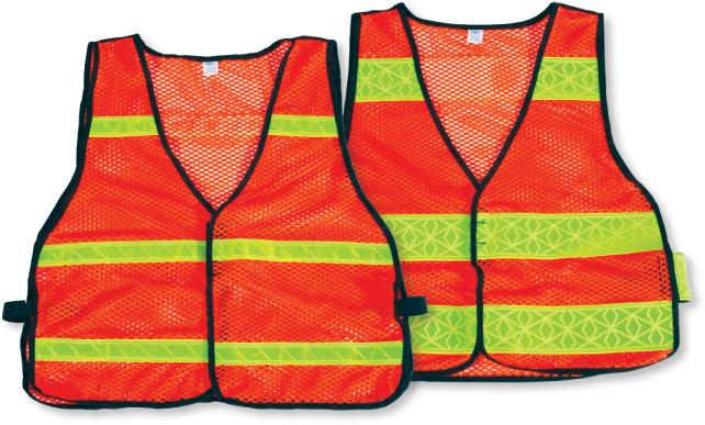 red mesh safety vest